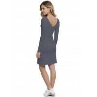 Robe col V devant et dos manches longues en modal VIVI20