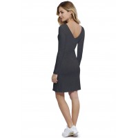 Robe col V devant et dos manches longues en modal VIVI20