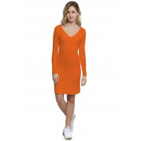 Robe col V devant et dos manches longues en modal VIVI20