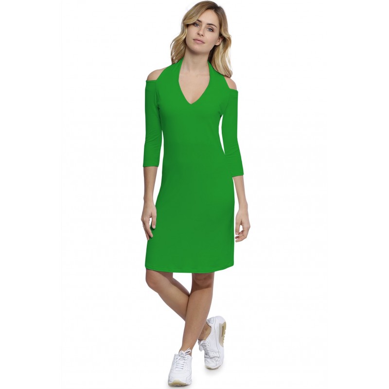 Robe épaules nues et dos nu manches 3-4 en modal NESS19 Robe épaules nues et dos nu manches 3-4 en modal NESS19