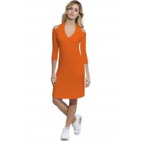 Robe épaules nues et dos nu manches 3-4 en modal NESS19