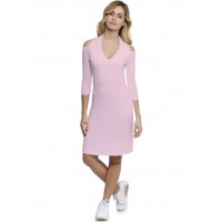 Robe épaules nues et dos nu manches 3-4 en modal NESS19