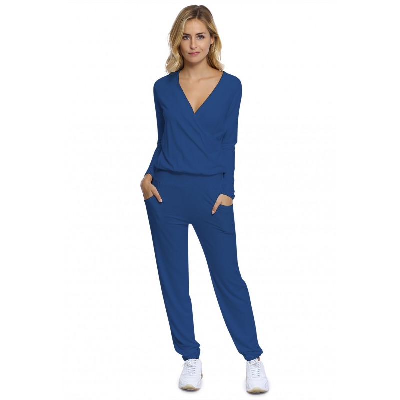 Combinaison pantalon taille élastique en maille modal PLUME Combinaison pantalon taille élastique en maille modal PLUME