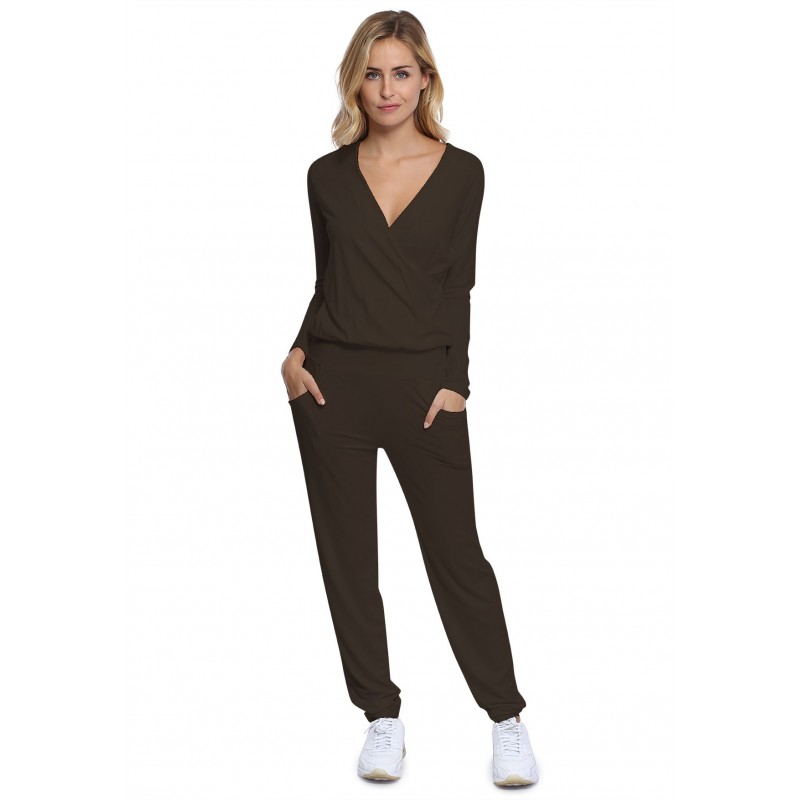 Combinaison pantalon taille élastique en maille modal PLUME