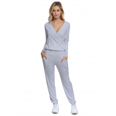 Combinaison pantalon taille élastique en maille modal PLUME