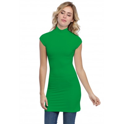 Tunique col montant et petites manches capes en modal PENNY12