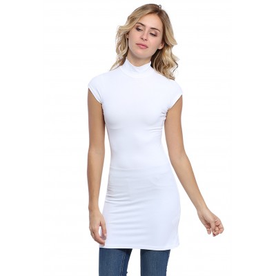Tunique col montant et petites manches capes en modal PENNY12