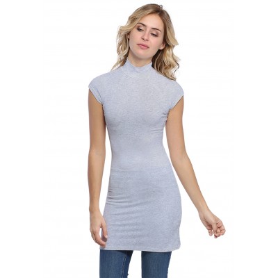 Tunique col montant et petites manches capes en modal PENNY12