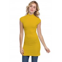 Tunique col montant et petites manches capes en modal PENNY12