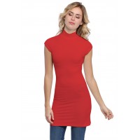 Tunique col montant et petites manches capes en modal PENNY12