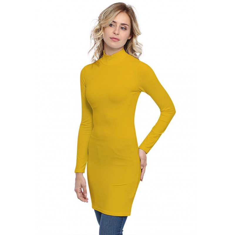 Tunique col montant manches longues en modal PENNY15 Tunique col montant manches longues en modal PENNY15