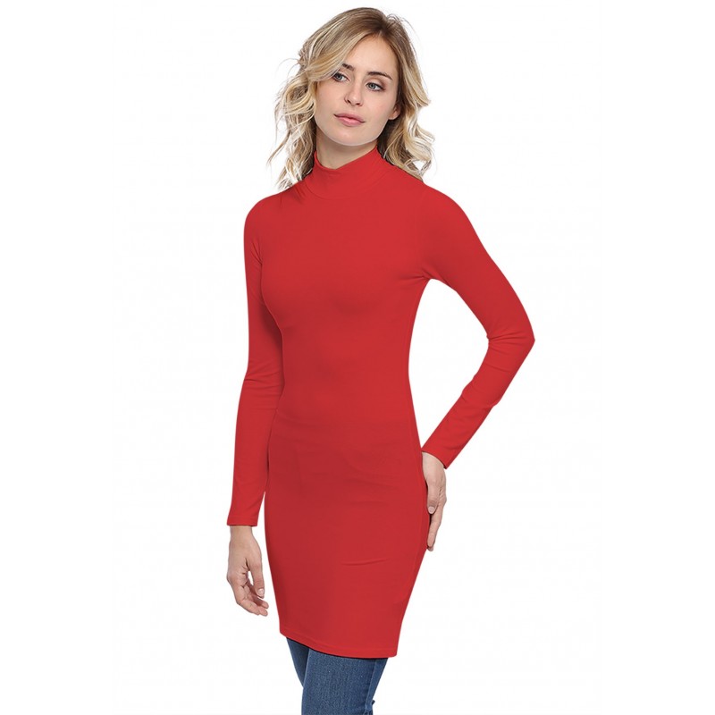 Tunique col montant manches longues en modal PENNY15 Tunique col montant manches longues en modal PENNY15