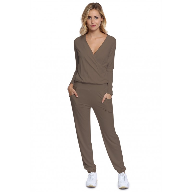 Combinaison pantalon taille élastique en maille modal PLUME