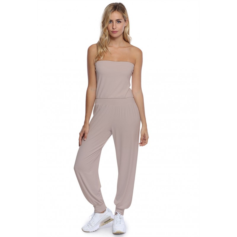 Combinaison bustier bandeau pantalon taille ruban en modal MAILY Combinaison bustier bandeau pantalon taille ruban en modal MAILY
