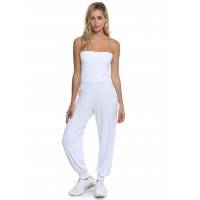 Combinaison bustier bandeau pantalon taille ruban en modal MAILY
