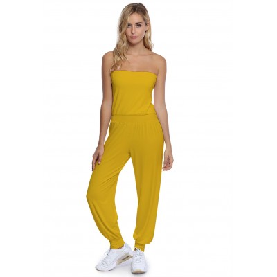 Combinaison bustier bandeau pantalon taille ruban en modal MAILY