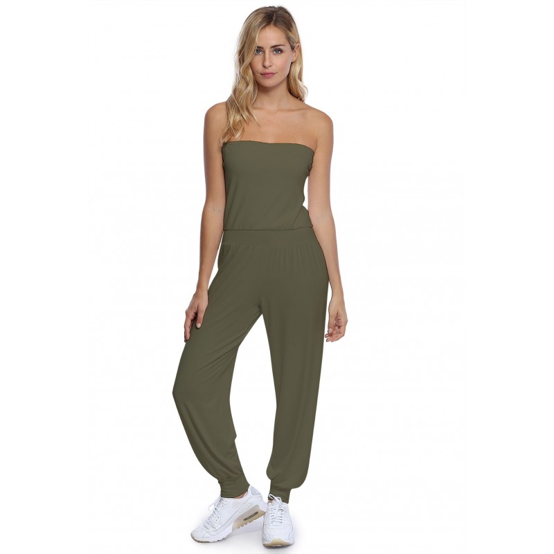 Combinaison bustier bandeau pantalon taille ruban en modal MAILY Combinaison bustier bandeau pantalon taille ruban en modal MAILY