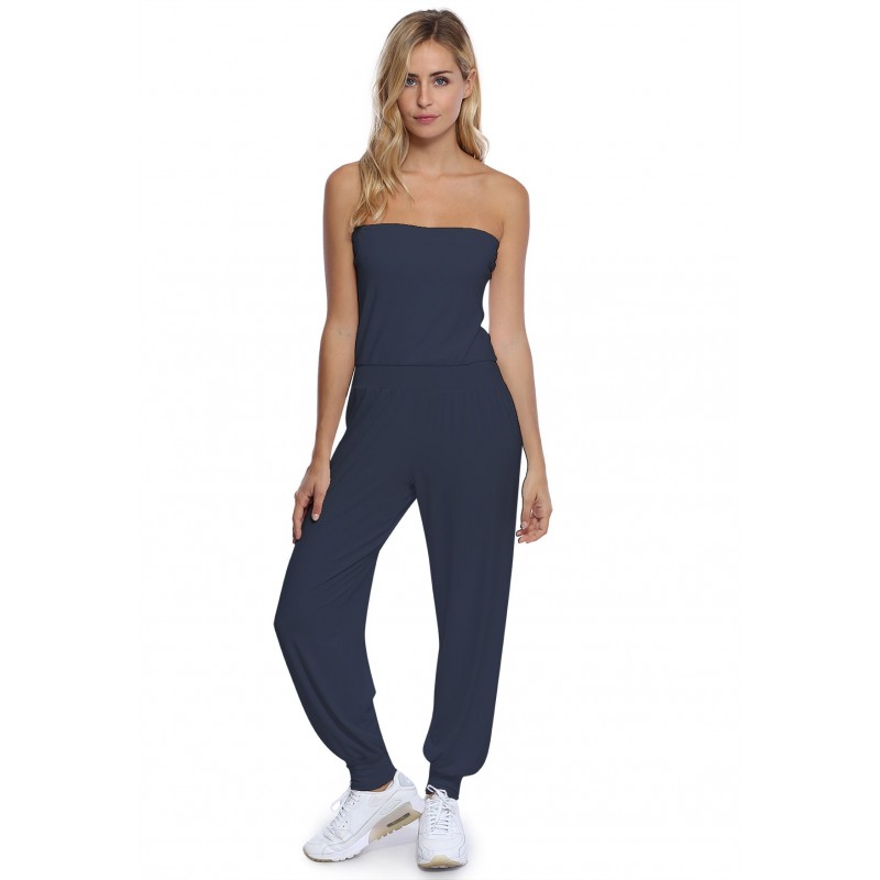Combinaison bustier bandeau pantalon taille ruban en modal MAILY Combinaison bustier bandeau pantalon taille ruban en modal MAILY