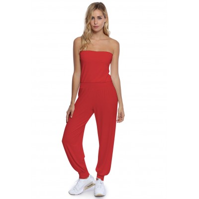Combinaison bustier bandeau pantalon taille ruban en modal MAILY
