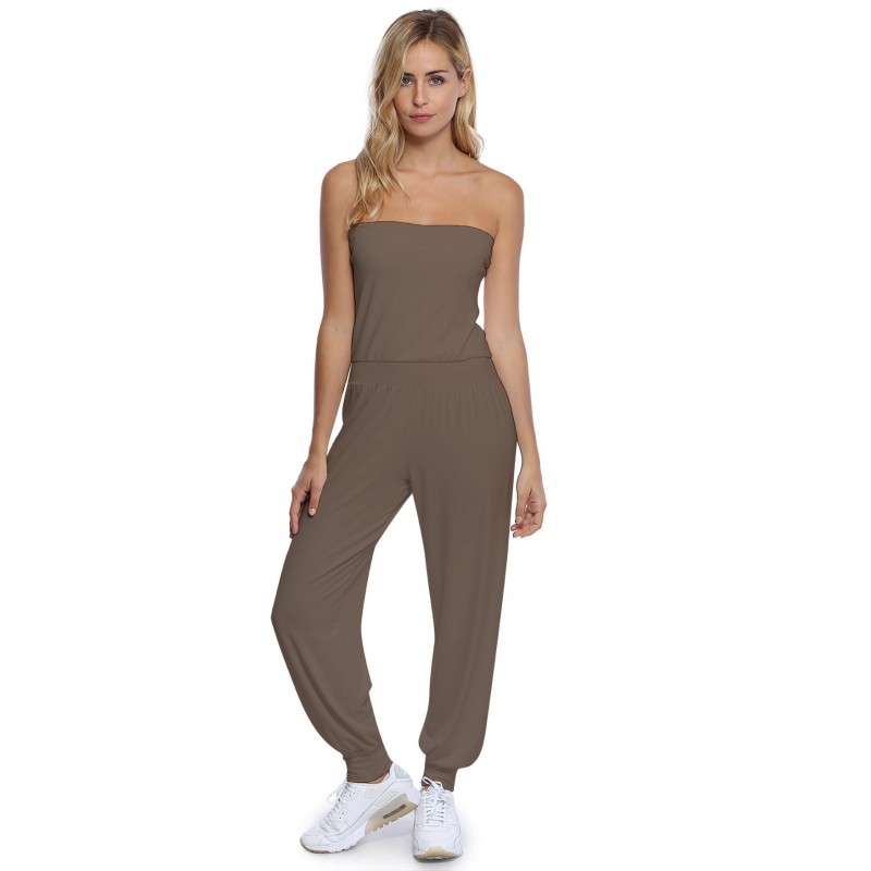 Combinaison bustier bandeau pantalon taille ruban en modal MAILY Combinaison bustier bandeau pantalon taille ruban en modal MAILY