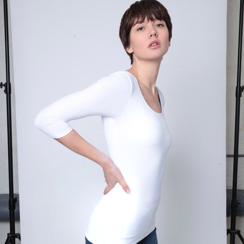 Haut blanc femme en viscose ring qualité française